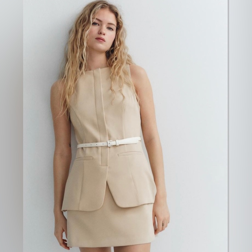 Zara belted mini dress